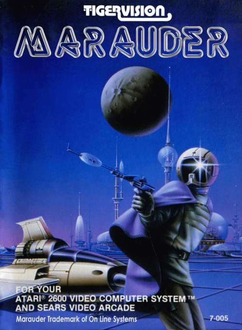 Marauder box art for Atari 2600